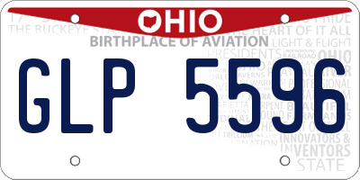 OH license plate GLP5596