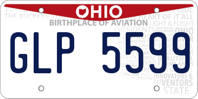 OH license plate GLP5599