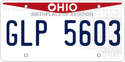OH license plate GLP5603