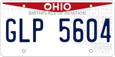 OH license plate GLP5604