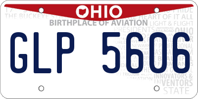 OH license plate GLP5606