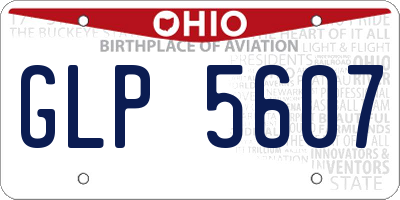 OH license plate GLP5607