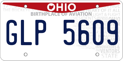 OH license plate GLP5609