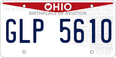 OH license plate GLP5610