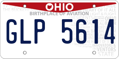OH license plate GLP5614