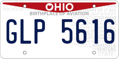 OH license plate GLP5616