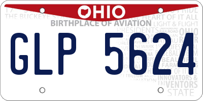 OH license plate GLP5624