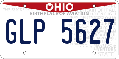 OH license plate GLP5627