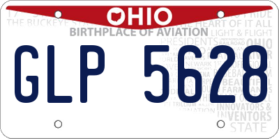 OH license plate GLP5628