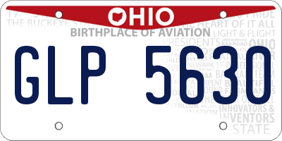 OH license plate GLP5630