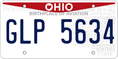 OH license plate GLP5634
