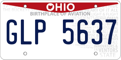 OH license plate GLP5637