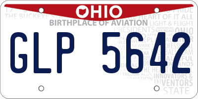 OH license plate GLP5642