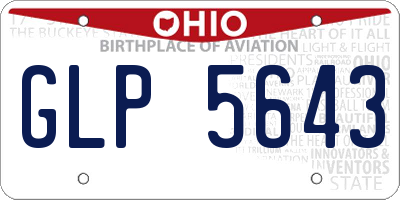 OH license plate GLP5643