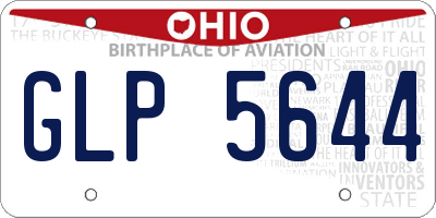 OH license plate GLP5644
