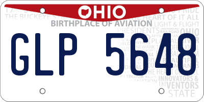 OH license plate GLP5648