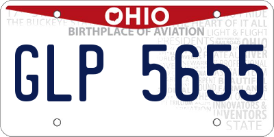 OH license plate GLP5655