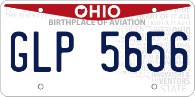 OH license plate GLP5656