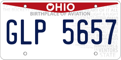 OH license plate GLP5657