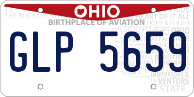 OH license plate GLP5659
