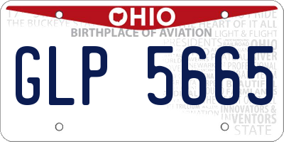 OH license plate GLP5665