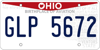 OH license plate GLP5672