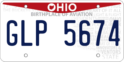 OH license plate GLP5674