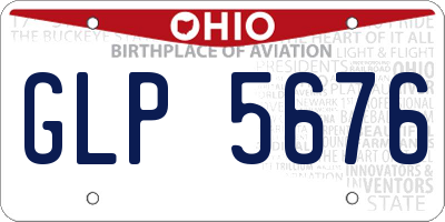 OH license plate GLP5676