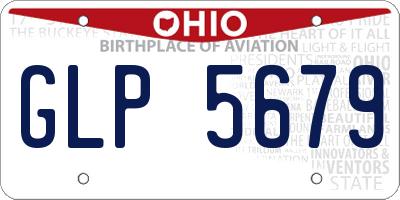 OH license plate GLP5679