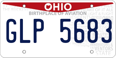 OH license plate GLP5683