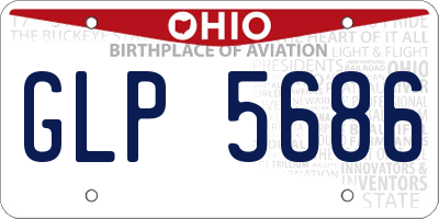 OH license plate GLP5686