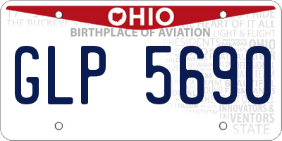 OH license plate GLP5690