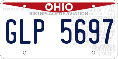 OH license plate GLP5697