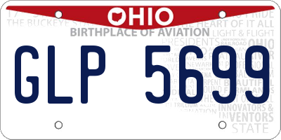 OH license plate GLP5699