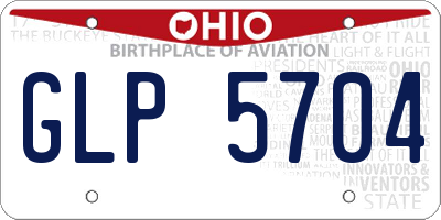 OH license plate GLP5704