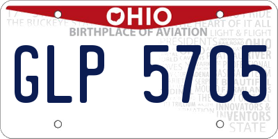 OH license plate GLP5705