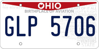 OH license plate GLP5706
