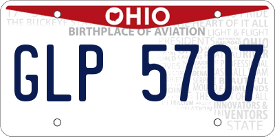 OH license plate GLP5707