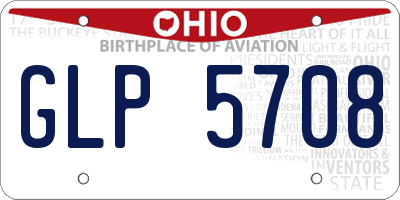 OH license plate GLP5708