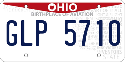 OH license plate GLP5710