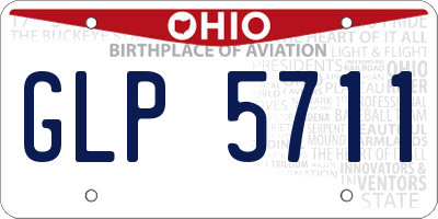OH license plate GLP5711
