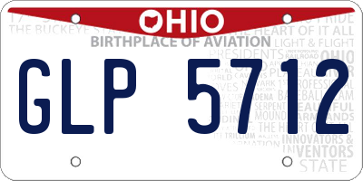 OH license plate GLP5712