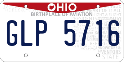 OH license plate GLP5716