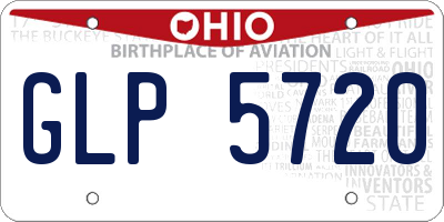 OH license plate GLP5720