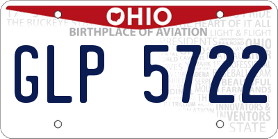 OH license plate GLP5722