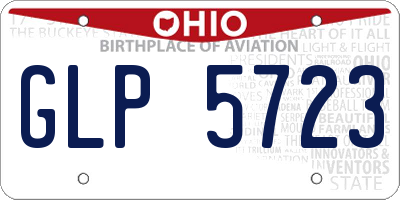 OH license plate GLP5723