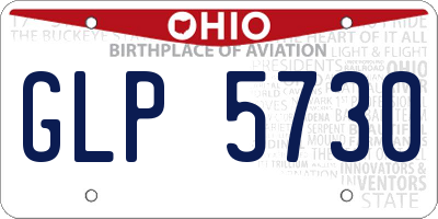 OH license plate GLP5730