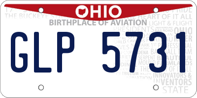 OH license plate GLP5731