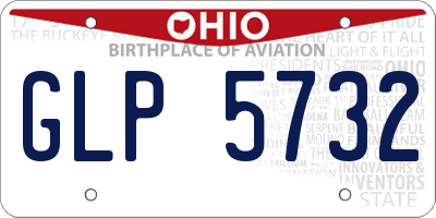 OH license plate GLP5732