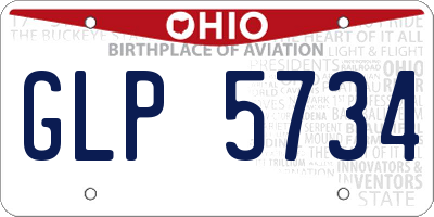 OH license plate GLP5734
